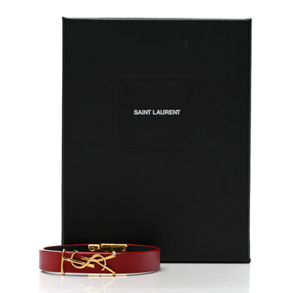 Saint Laurent Lambskin Opyum Bracelet M Rouge Eros 6 of 6