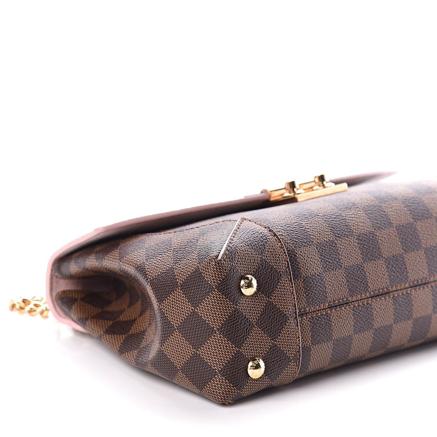Louis Vuitton Damier Ebene Caissa Clutch Rose Ballerine 8 of 10