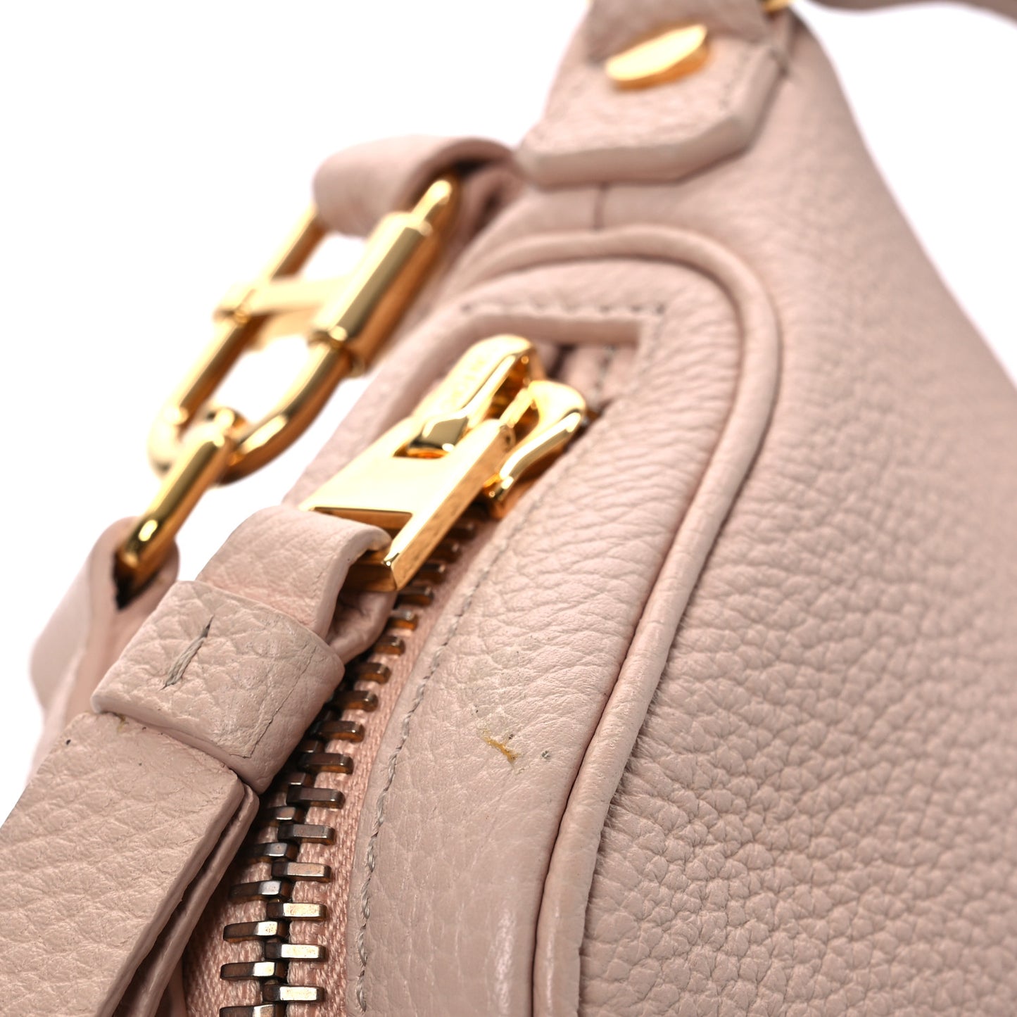 Pebbled Calfskin Jennifer Mini Crossbody Bag Blush Nude