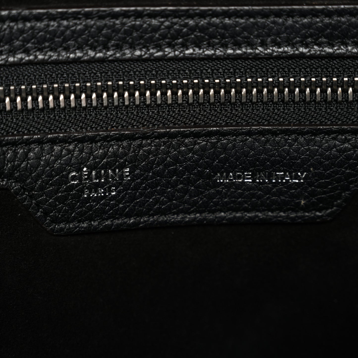 Drummed Calfskin Mini Luggage Black