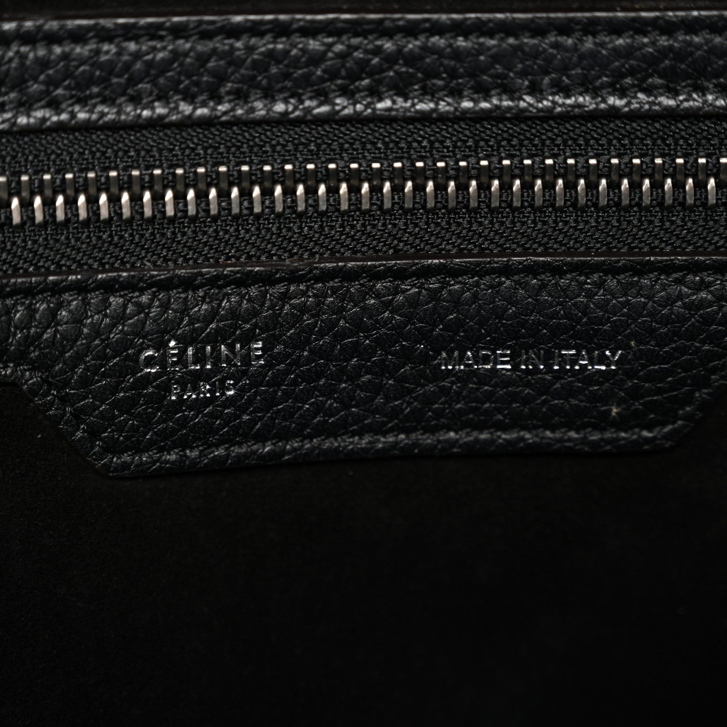 Celine Drummed Calfskin Mini Luggage Black 6 of 17