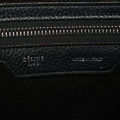 Celine Drummed Calfskin Mini Luggage Black 6 of 17