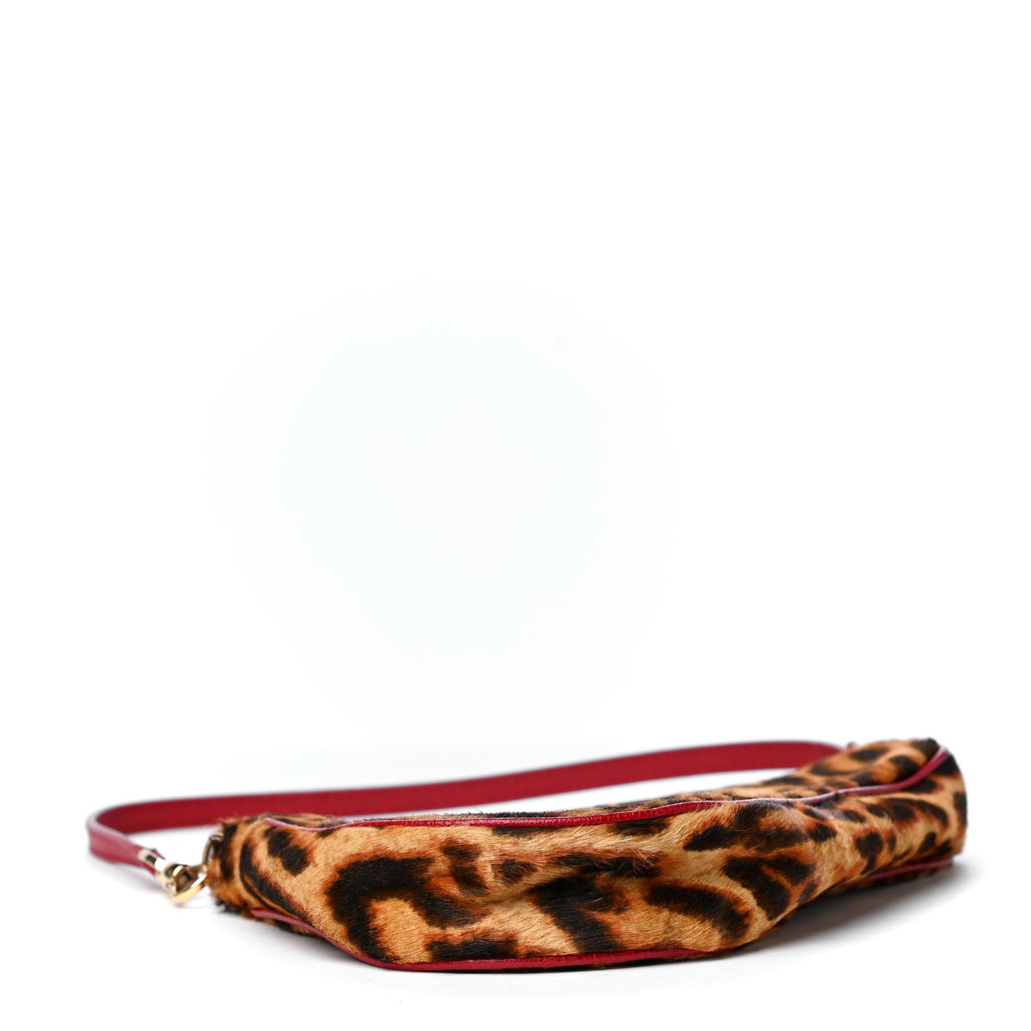 Christian Dior Pony Hair Leopard Mini Saddle Bag Red 3 of 4