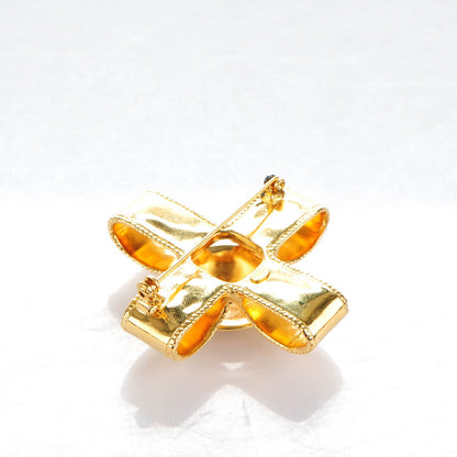 Chanel CC Brooch Gold 3 of 4
