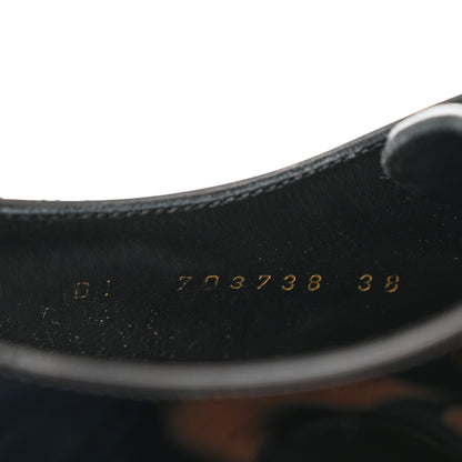 Saint Laurent Patent Baltimora Lace Up Derby Shoes 38 Black 7 of 9