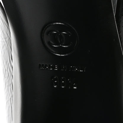 Chanel Crumpled Patent High Boots 38.5 Black 7 of 8