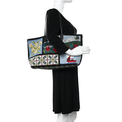 Alexander McQueen Tapestry Patchwork Small Shopper Tote in Multicolor 2 of 11