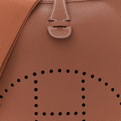 Hermes Taurillon Clemence Evelyne III PM Gold 8 of 11