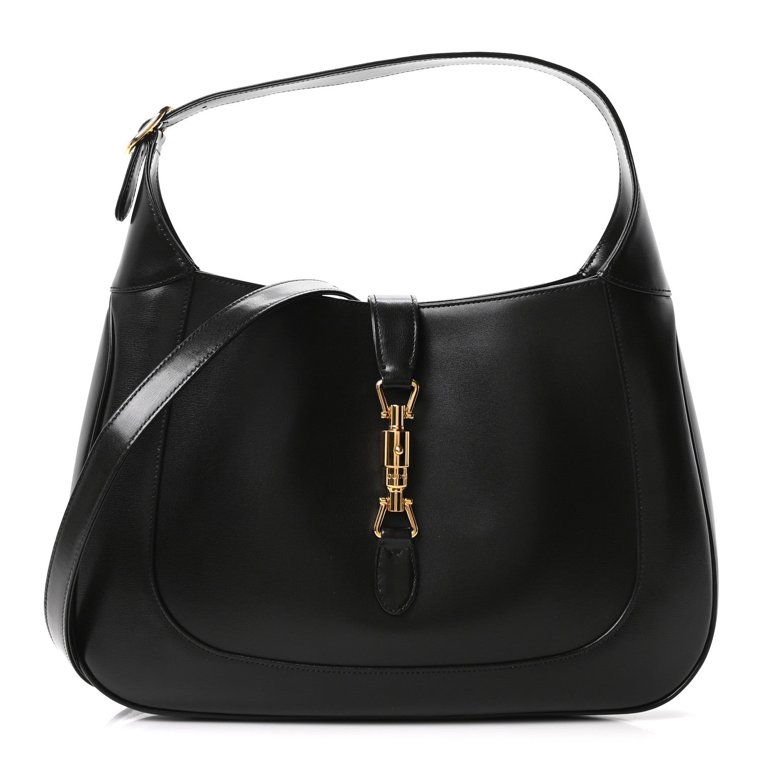 Gucci Boarded Dyana Lux Calfskin Medium Jackie 1961 Hobo Black 1 of 10