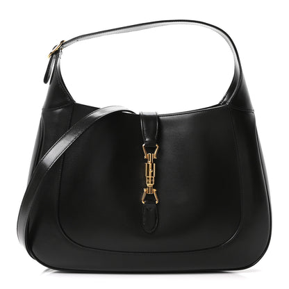 Gucci Boarded Dyana Lux Calfskin Medium Jackie 1961 Hobo Black 1 of 10