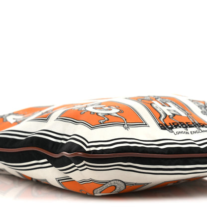 Burberry Satin Mythical Alphabet Drawstring Pouch Orange Black White 21 of 28