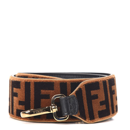 Fendi Velvet Tapestry FF Strap You Tobacco 1 of 5