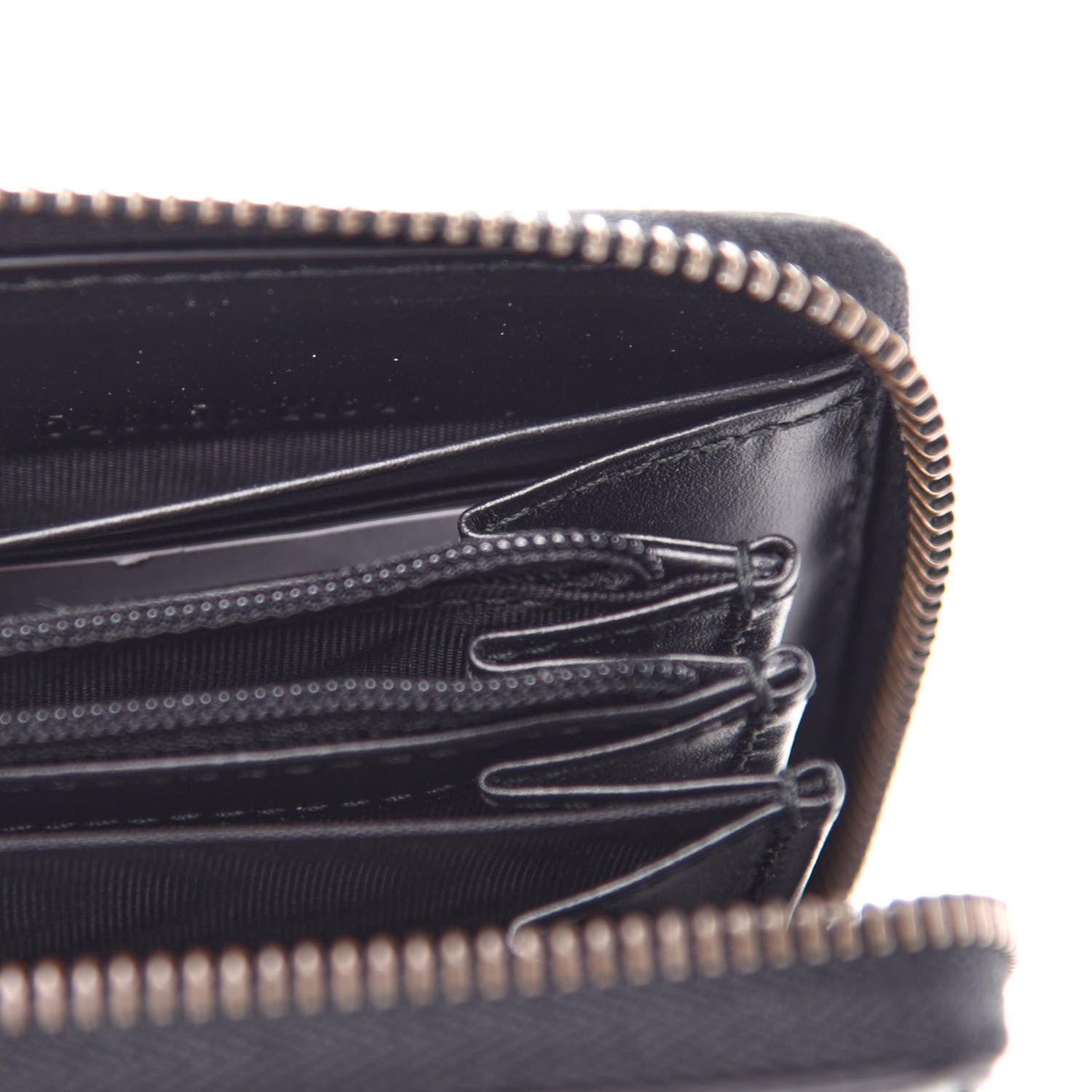 Gucci Guccissima Signature Crystal Cat Zip Around Wallet Black 7 of 8