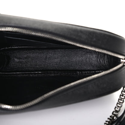 Saint Laurent Grain De Poudre Matelasse Monogram Mini Lou Camera Bag Black 4 of 4