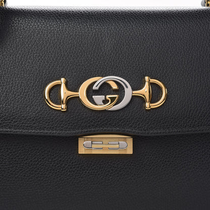 Gucci Grainy Calfskin Small Zumi Shoulder Bag Black 12 of 12