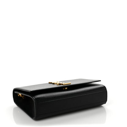 Saint Laurent Grain De Poudre Small Monogram Kate Satchel Black 3 of 7