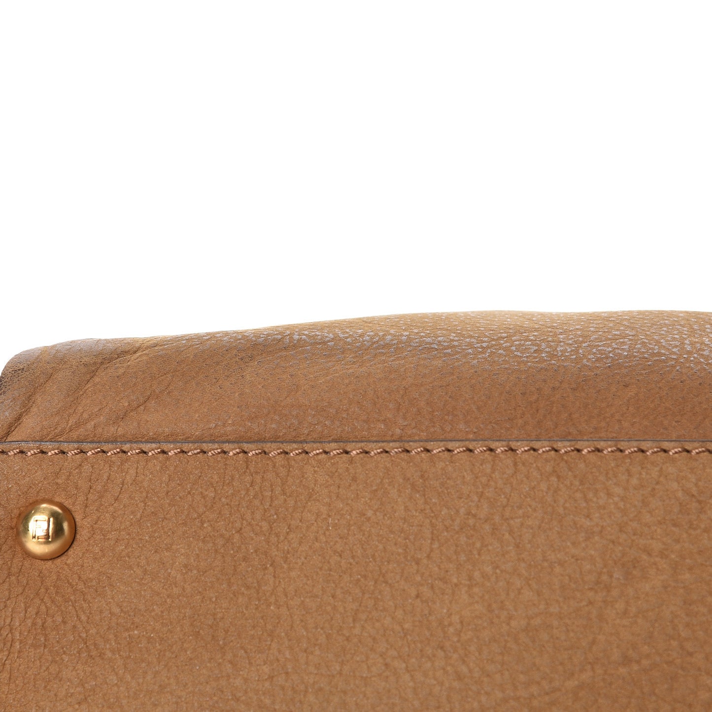 Buffalo Vitello Large Peekaboo Iconic Satchel Tobacco Verde