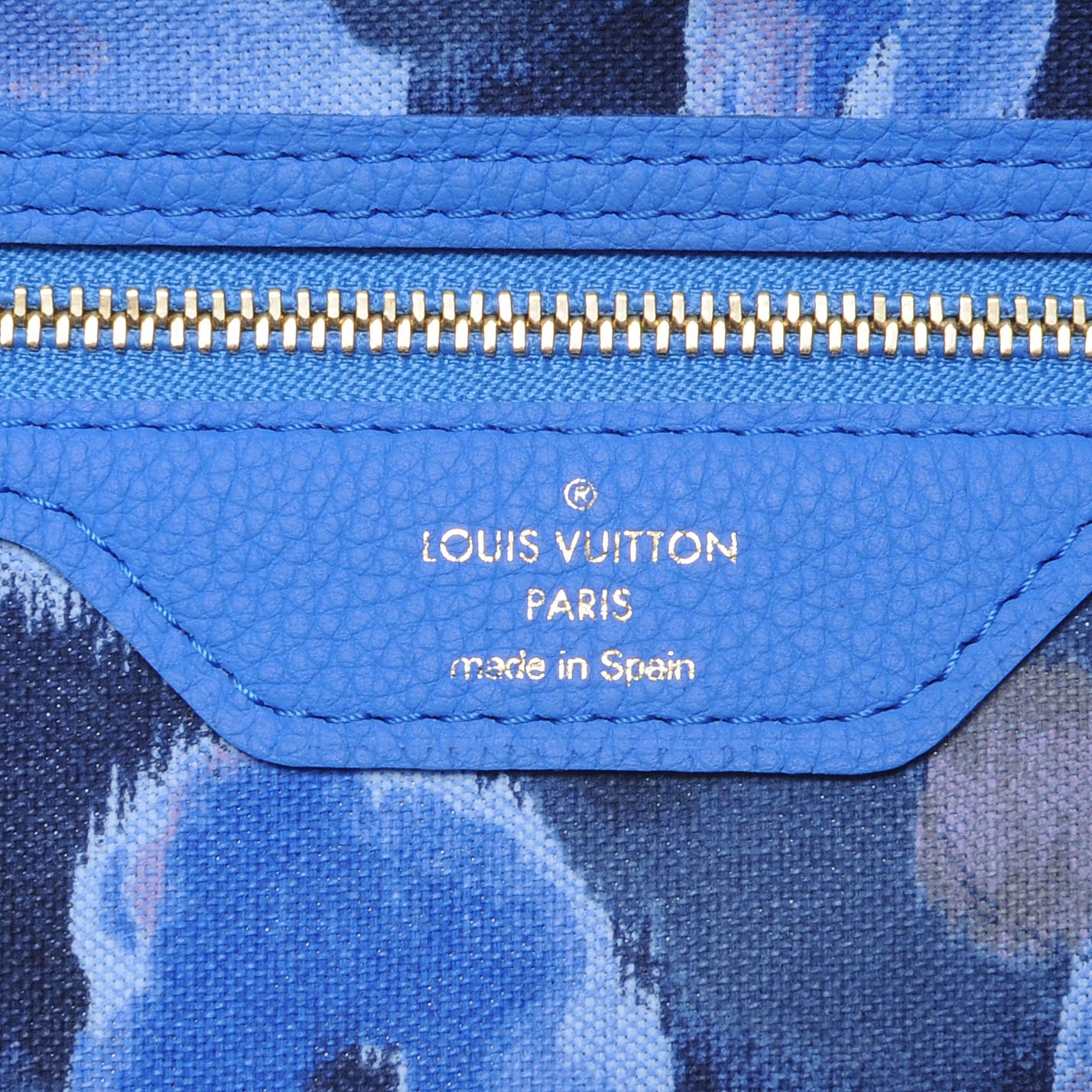 Louis Vuitton Monogram Articles de Voyage Ikat Neverfull MM Grand Blue 6 of 7