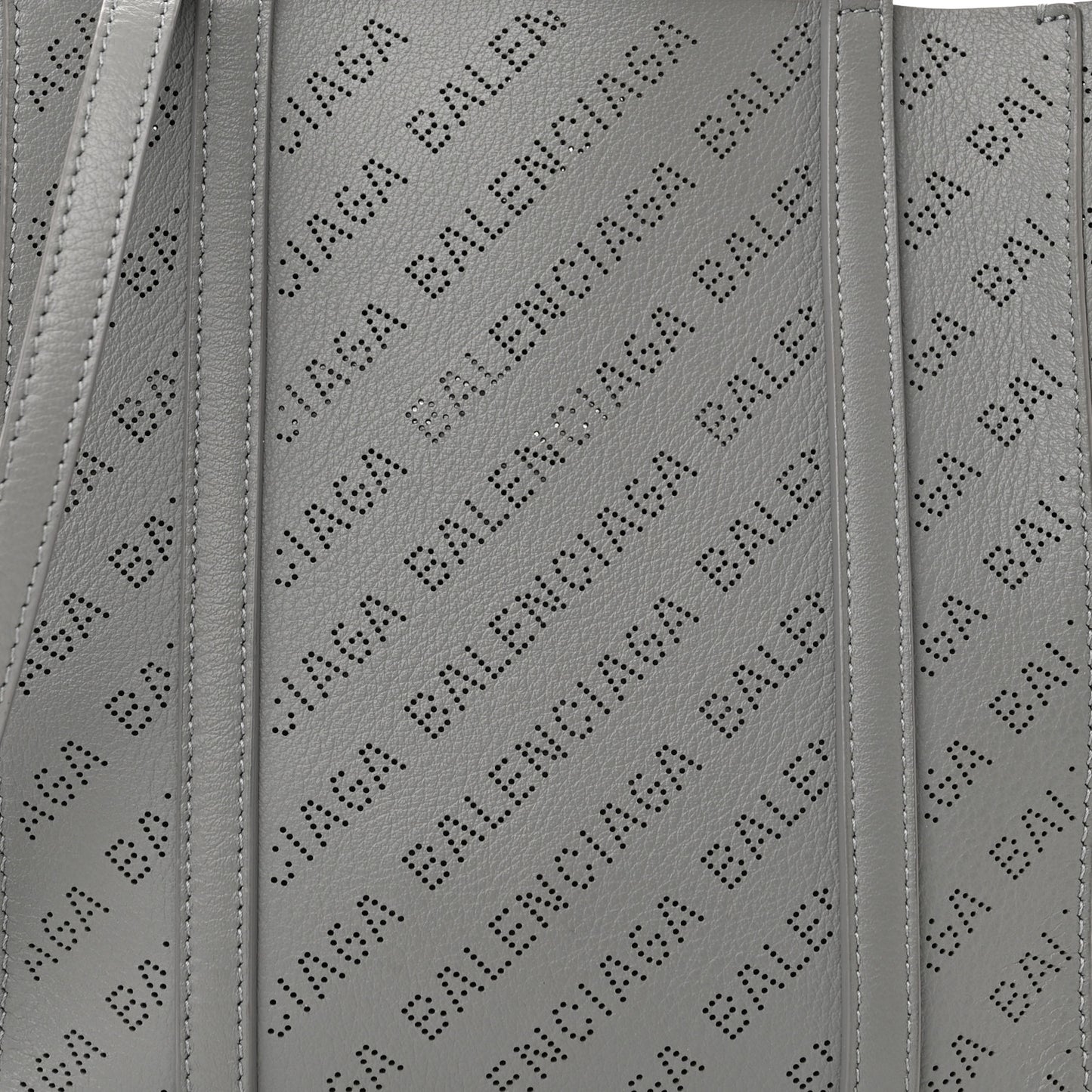 Smooth Calfskin Logo Perforated XXS Everyday Tote Gris Cendre