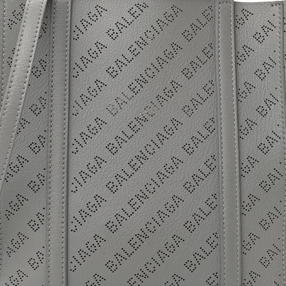Balenciaga Smooth Calfskin Logo Perforated XXS Everyday Tote Gris Cendre 7 of 10