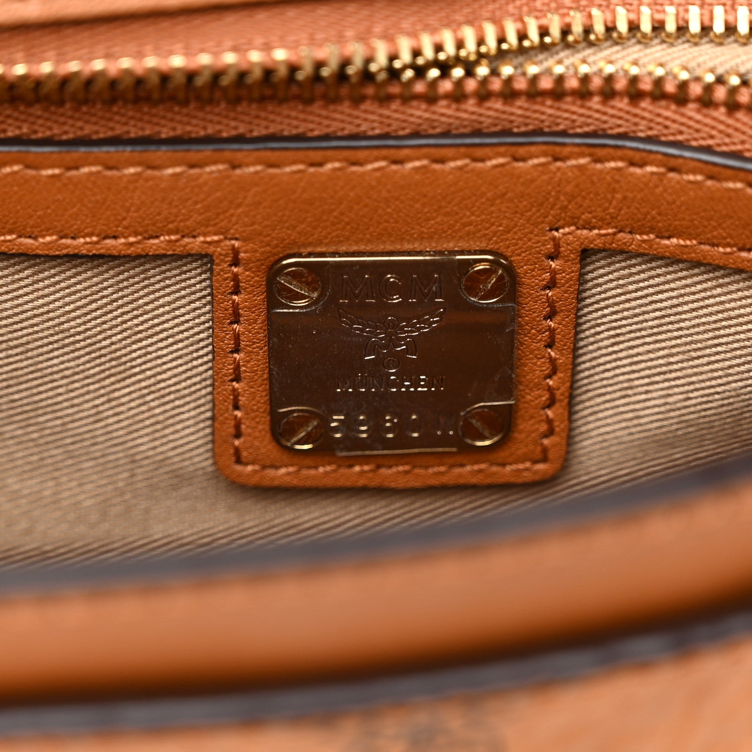 MCM Visetos Millie Wallet On Chain Cognac 6 of 12