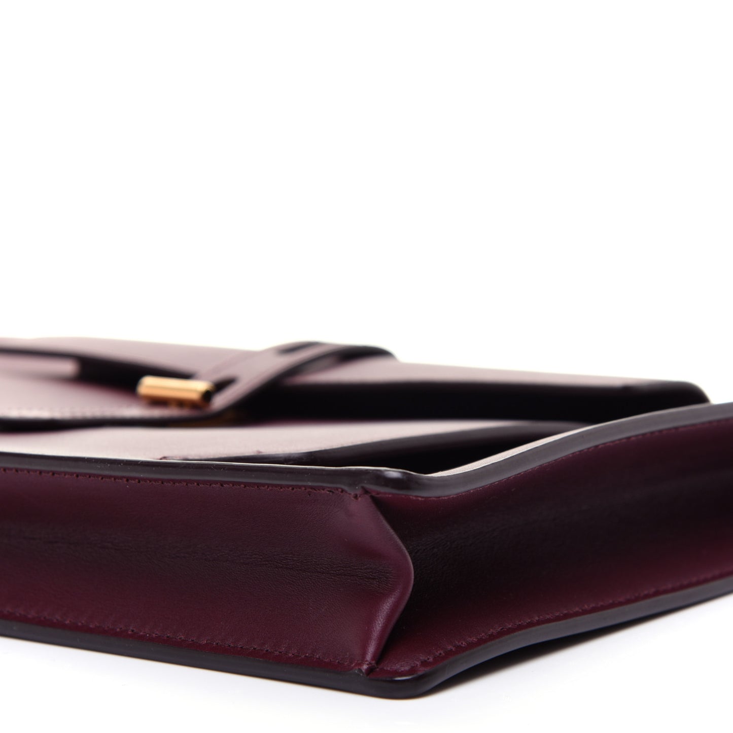 Calfskin Hollywood T Twist Pouch Bordeaux