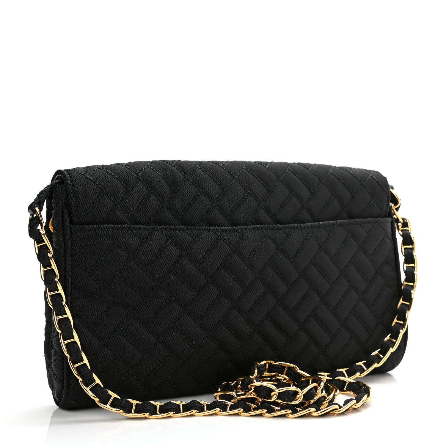 Prada Nylon Tessuto Impuntu Quilted Flap Black 2 of 11