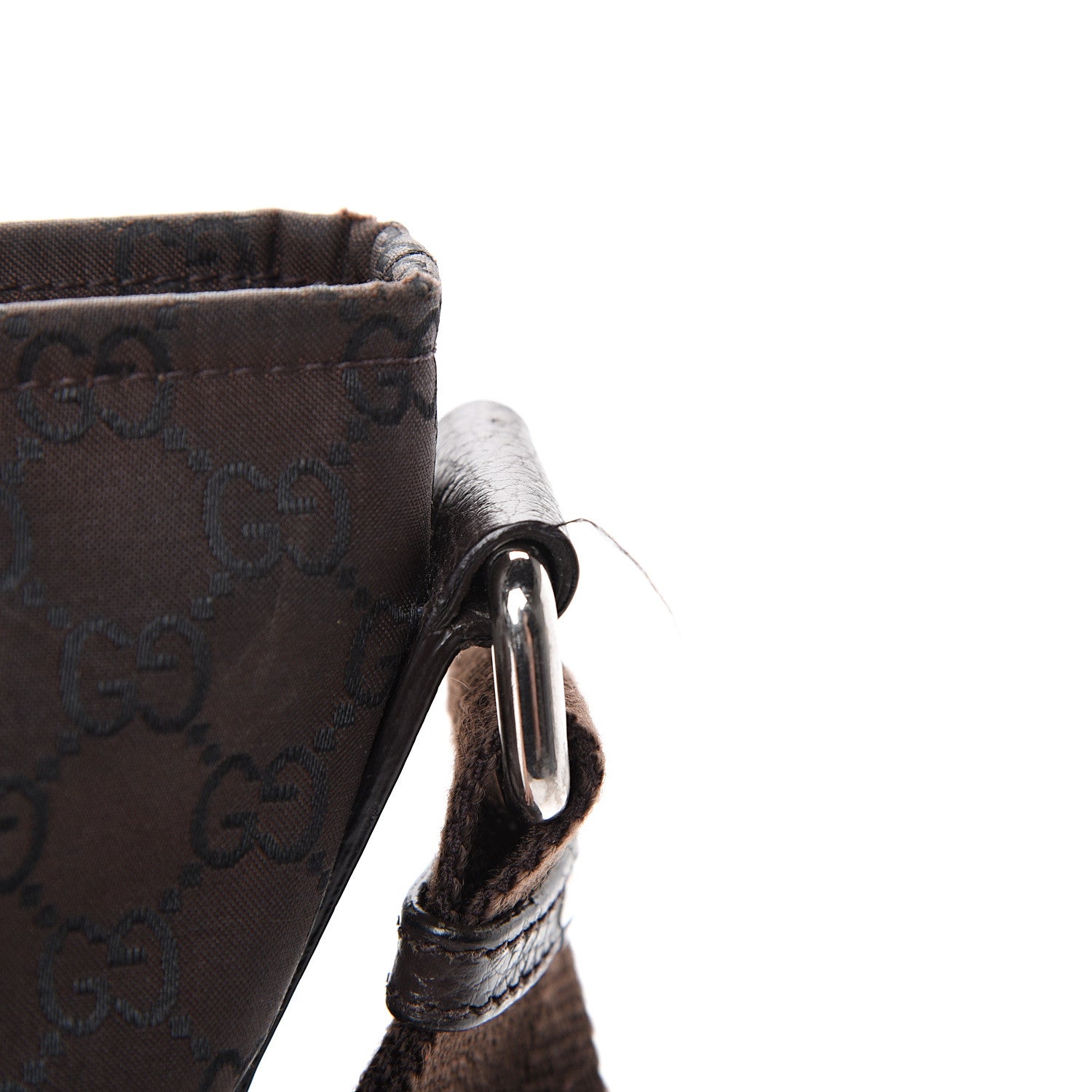 Gucci Nylon Monogram Large Messenger Brown 13 of 15