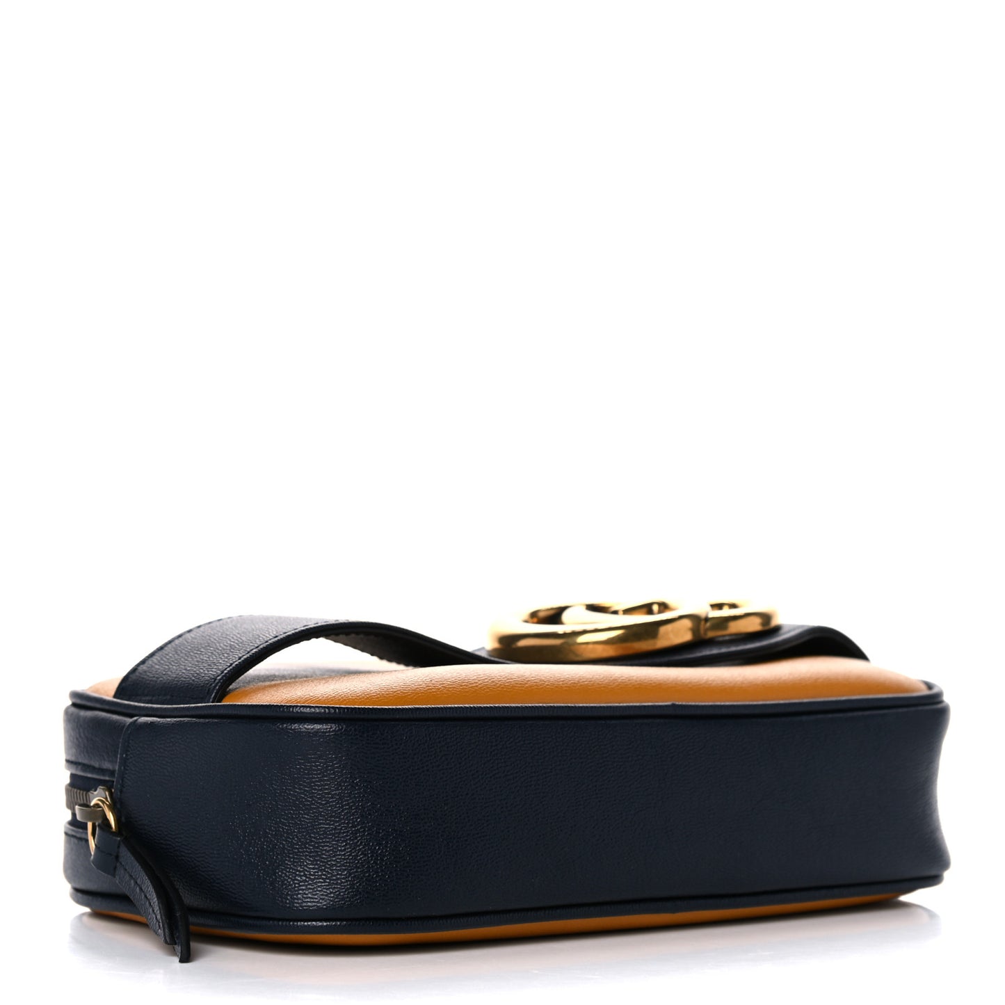 New Sakai Calfskin Lux Bi-Color Dahlia Phone Case Sun Oil Blue
