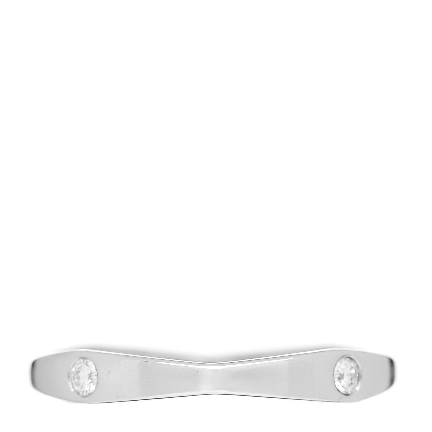 Harry Winston Platinum Diamond Wave Band Ring 56 7.75 1 of 4