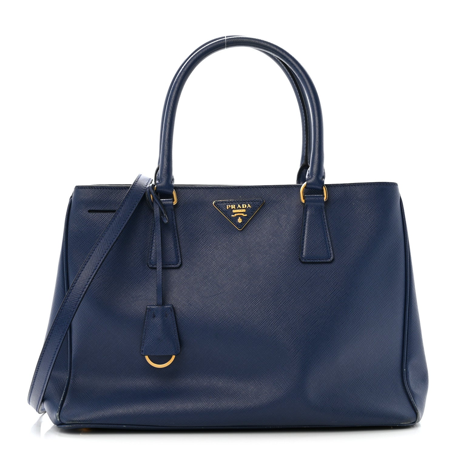 Prada Saffiano Lux Medium Tote Bluette 1 of 14