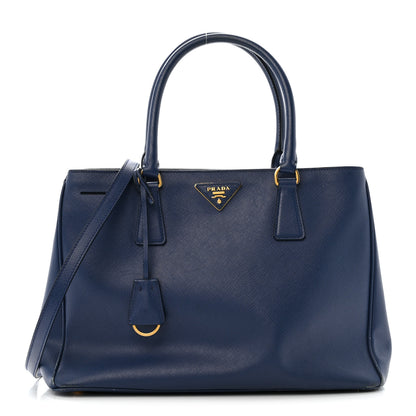 Prada Saffiano Lux Medium Tote Bluette 1 of 14