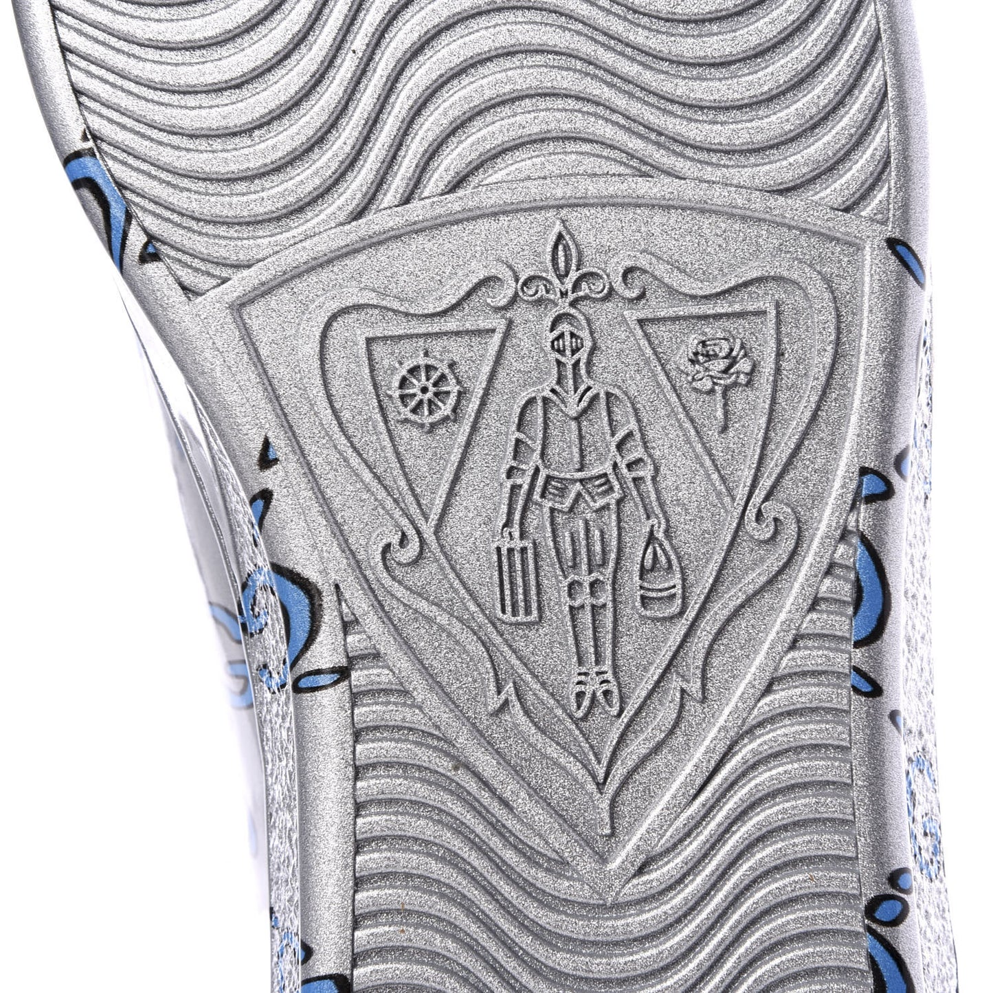 Miro Rubber Wax GucciGhost Print Mens New Ace Sneakers 6.5 Silver