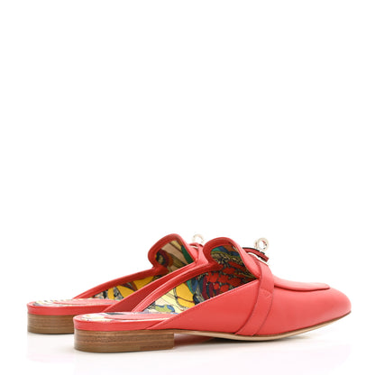 Hermes Calfskin Oz Mules 37 Orange Solaire 4 of 8