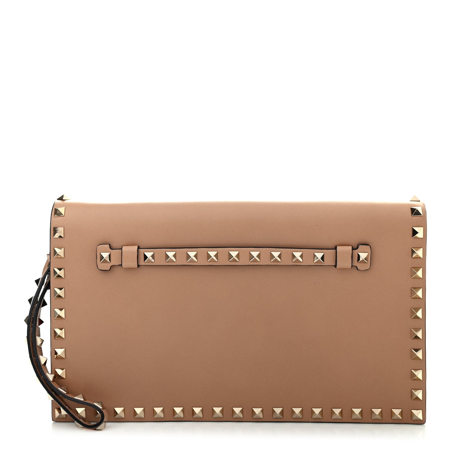 Nappa Rockstud Wristlet Clutch Alpaca