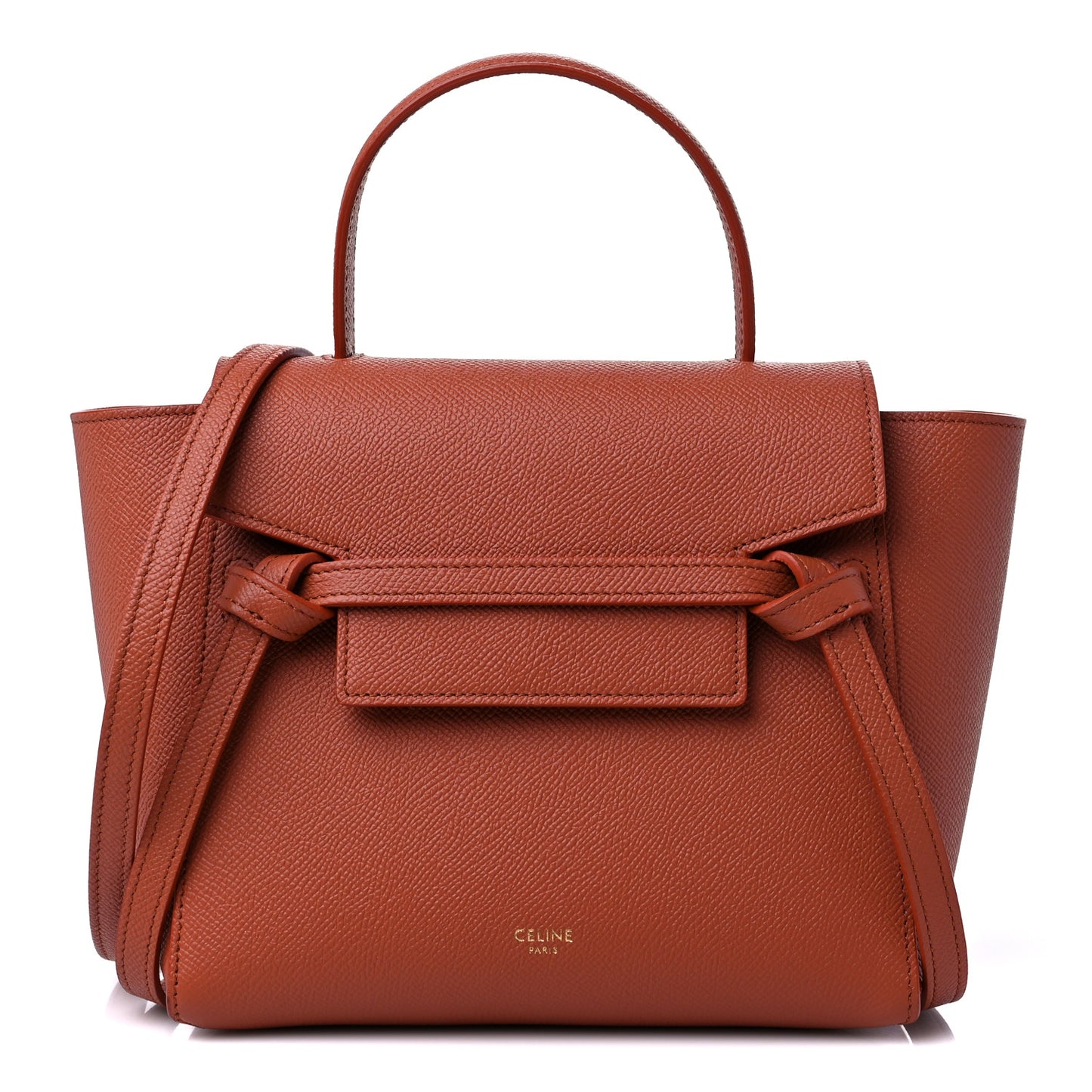 Grained Calfskin Nano Belt Bag Caramel