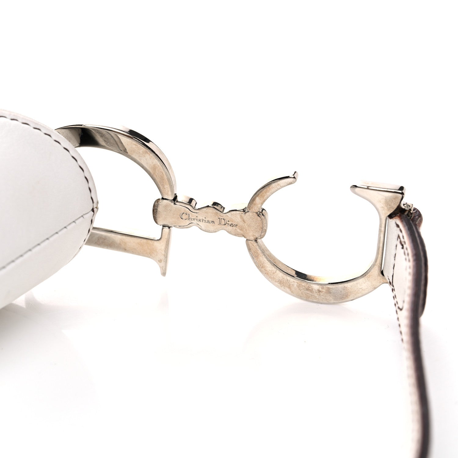 Christian Dior Calfskin Saddle Bag White 24 of 27