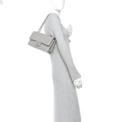 Chanel Lambskin Quilted Medium Double Flap Grey 2 of 10