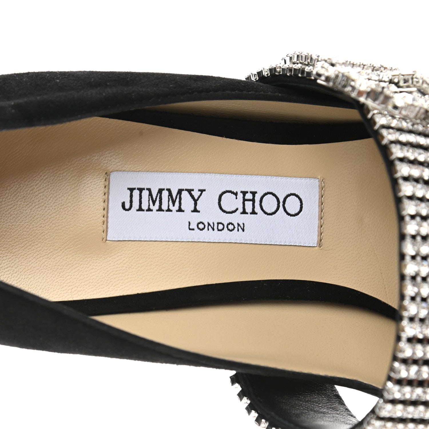 Jimmy Choo Suede Crystal Kari 90 Pumps 39 Black 6 of 9