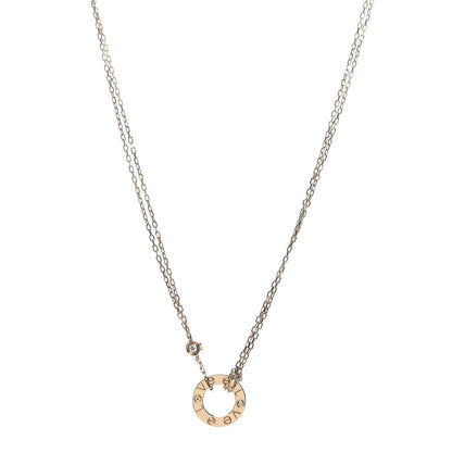 Cartier 18K Yellow Gold 2 Diamond LOVE Necklace 1 of 5