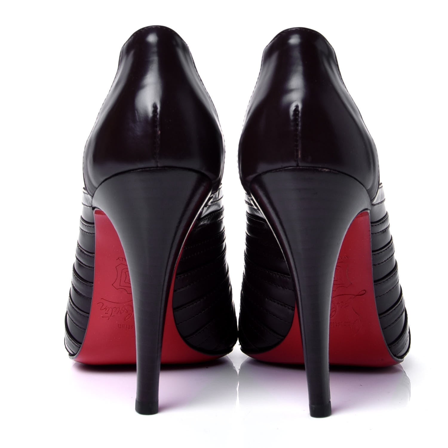 Christian Louboutin Calfskin Inverness Apollo 100 Booties 36 Brown 6 of 10