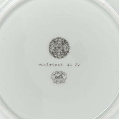 Hermes Porcelain Mosaique Au 24 Cereal Bowl Silver 6 of 8