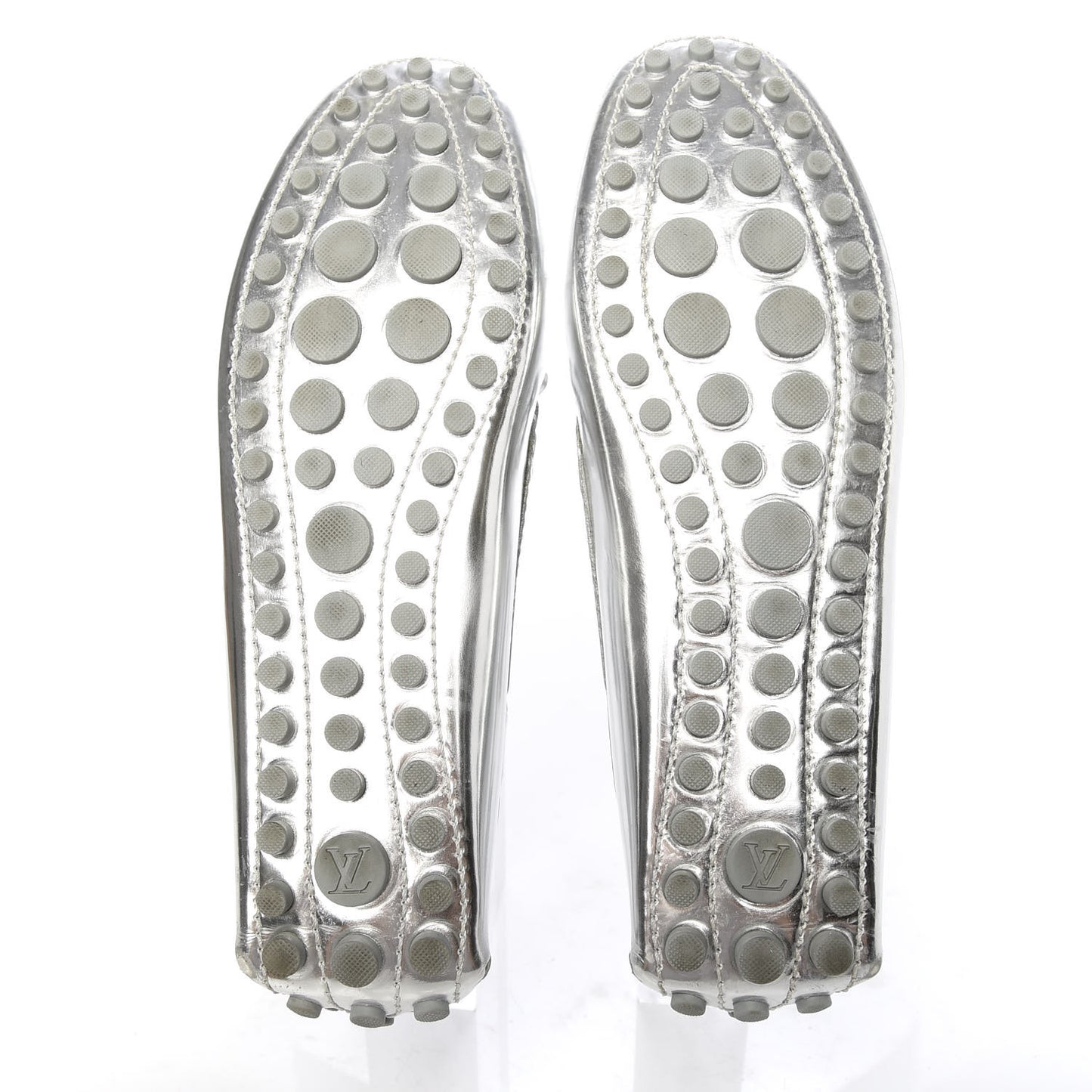 Calfskin Monogram Gloria Loafers 37.5 Silver