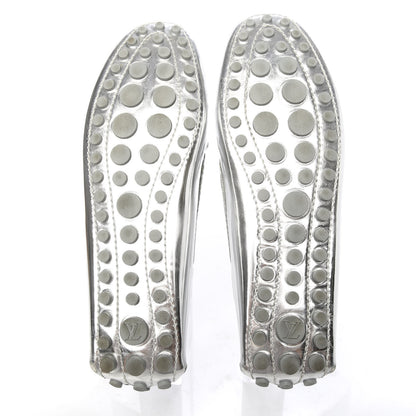 Louis Vuitton Calfskin Monogram Gloria Loafers 37.5 Silver 5 of 10