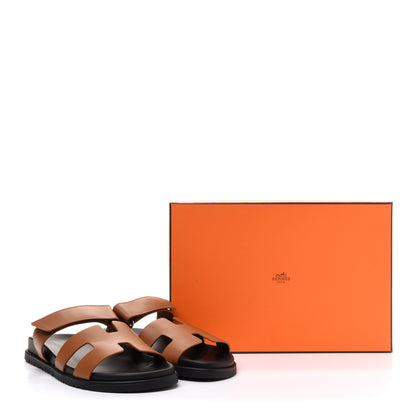 Hermes Calfskin Womens Chypre Sandals 41 Naturel 11 of 11