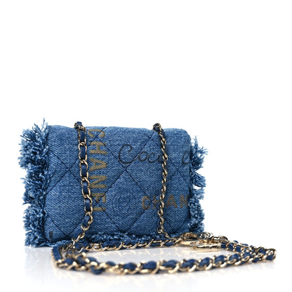 Chanel Denim Quilted Denim Mood Belt Bag Blue Multicolor 3 of 11