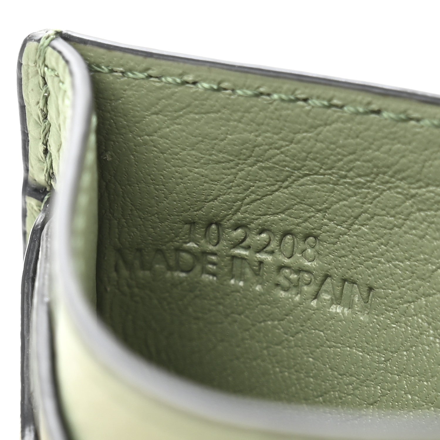 Loewe Soft Grained Calfskin Anagram Card Holder Rosemary 7 of 8