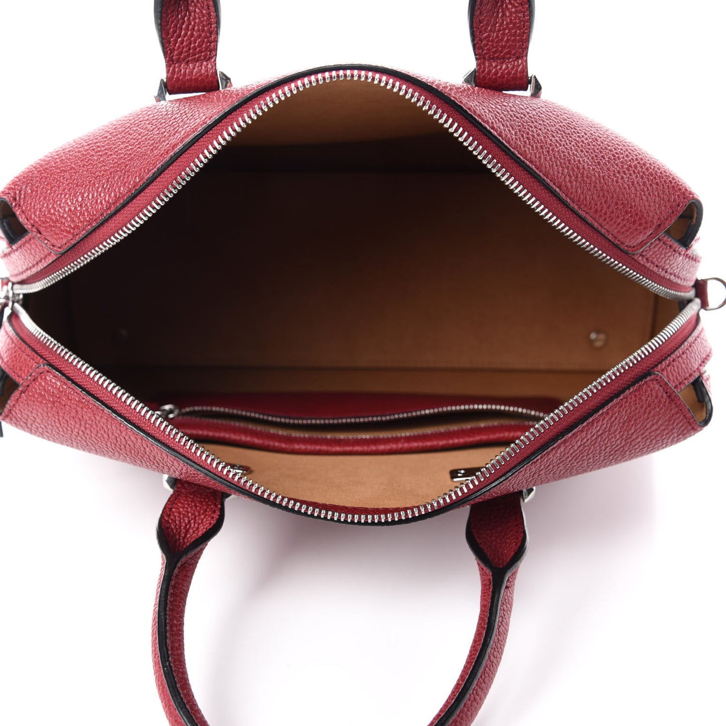 Grained Calfskin Medium Ella Boston Burgundy