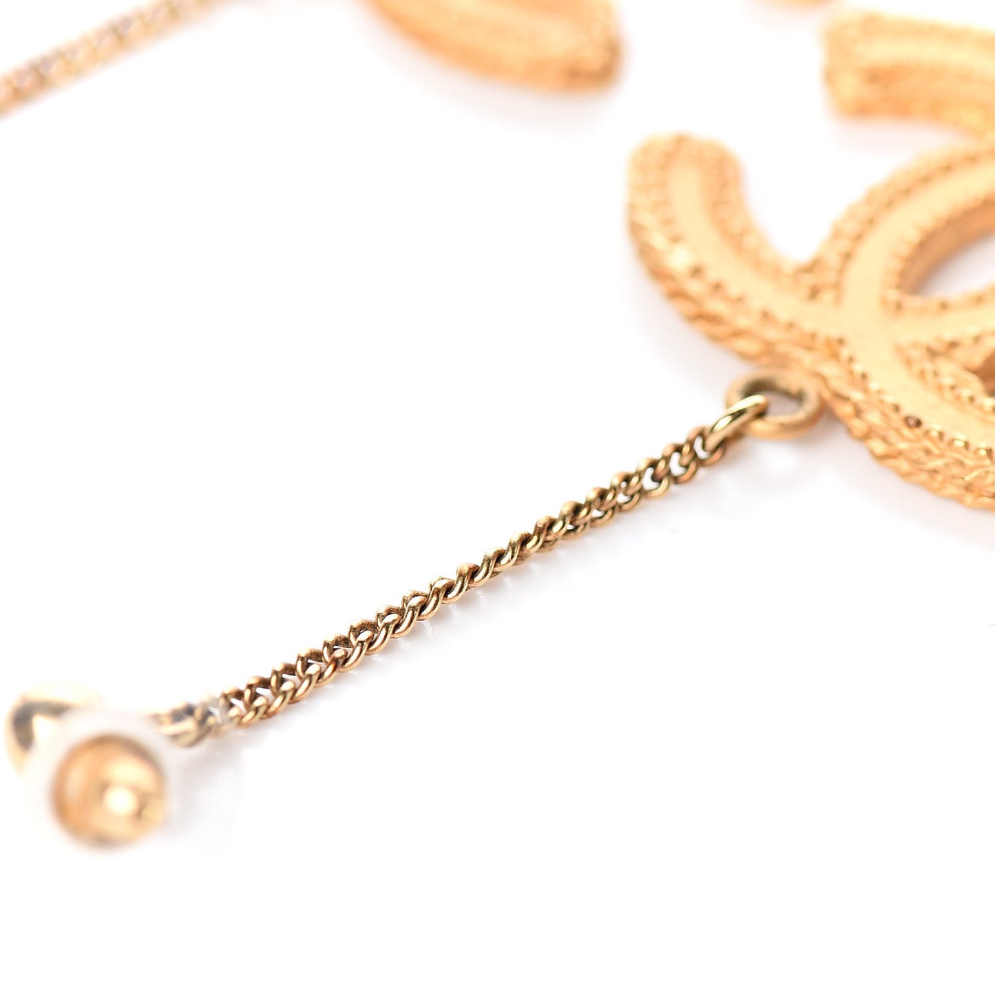 CC Drop Earrings Matte Gold