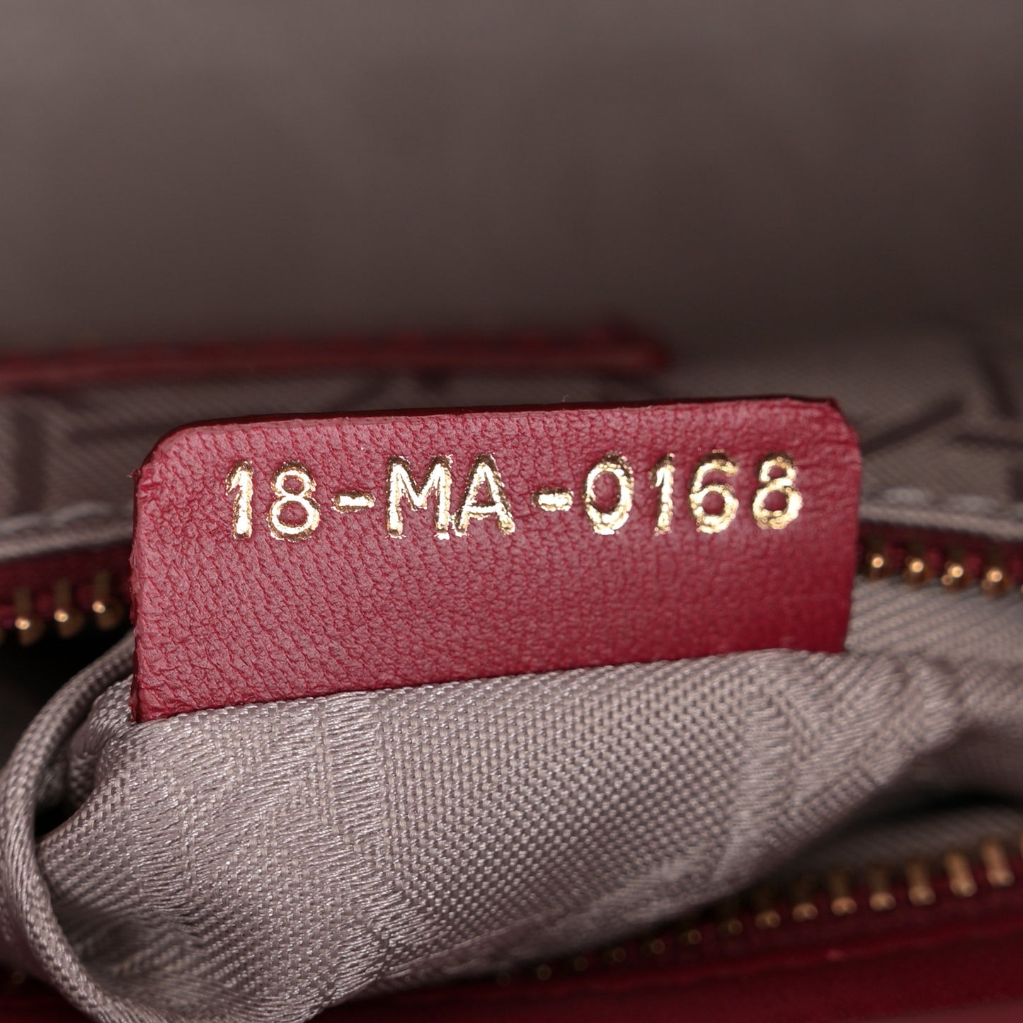 Lambskin Cannage Mini Lady Dior Burgundy